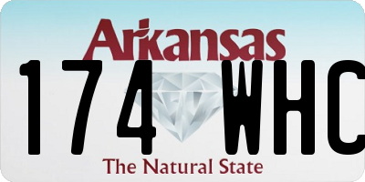 AR license plate 174WHC