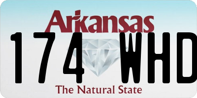 AR license plate 174WHD