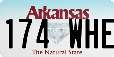 AR license plate 174WHE