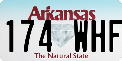 AR license plate 174WHF