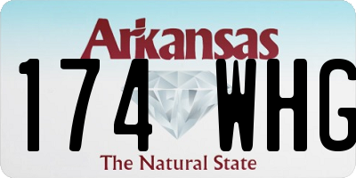 AR license plate 174WHG