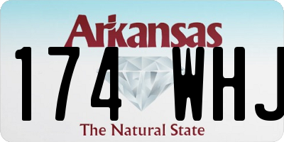 AR license plate 174WHJ