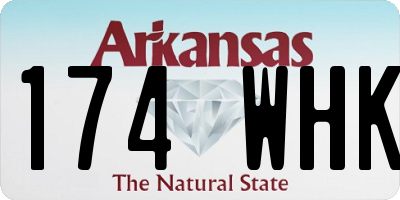 AR license plate 174WHK