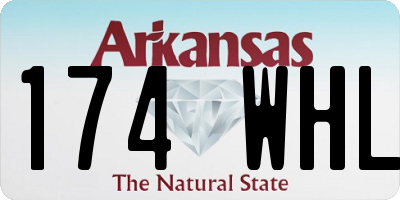 AR license plate 174WHL