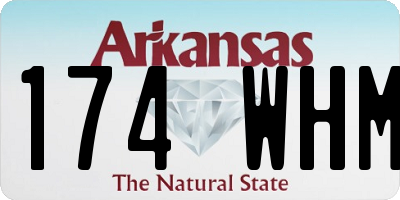 AR license plate 174WHM