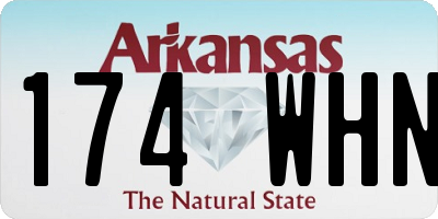 AR license plate 174WHN