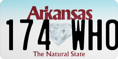 AR license plate 174WHO