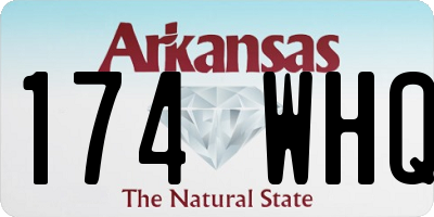 AR license plate 174WHQ