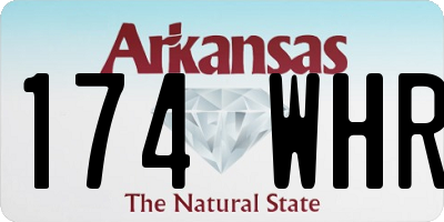 AR license plate 174WHR