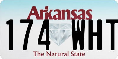 AR license plate 174WHT