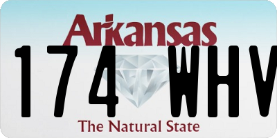 AR license plate 174WHV