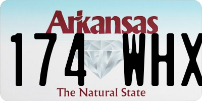 AR license plate 174WHX
