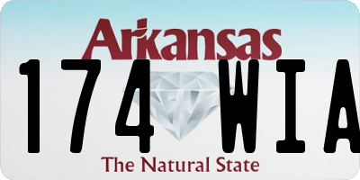 AR license plate 174WIA