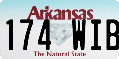 AR license plate 174WIB