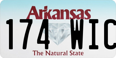 AR license plate 174WIC