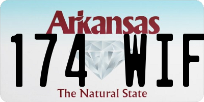 AR license plate 174WIF