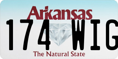 AR license plate 174WIG