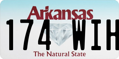 AR license plate 174WIH