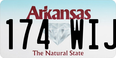 AR license plate 174WIJ