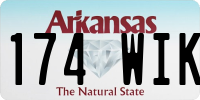 AR license plate 174WIK