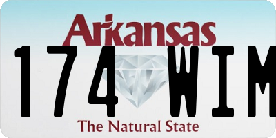 AR license plate 174WIM