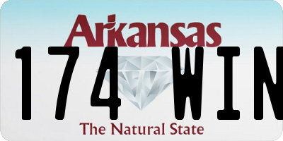 AR license plate 174WIN