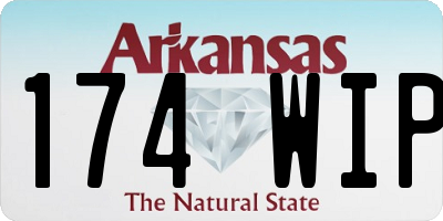 AR license plate 174WIP