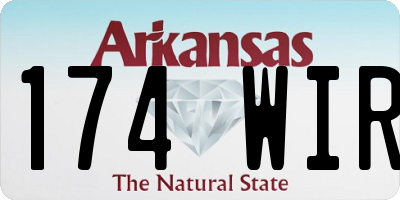 AR license plate 174WIR