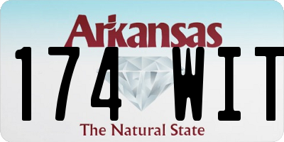 AR license plate 174WIT