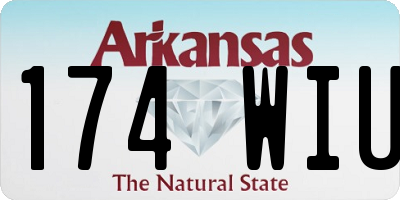 AR license plate 174WIU