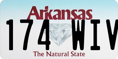 AR license plate 174WIV
