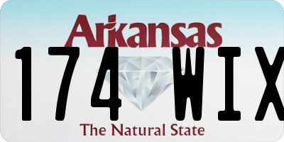 AR license plate 174WIX