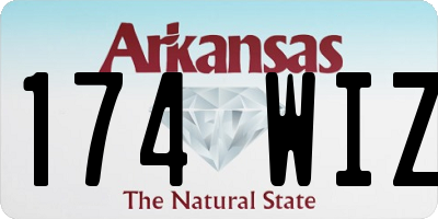 AR license plate 174WIZ