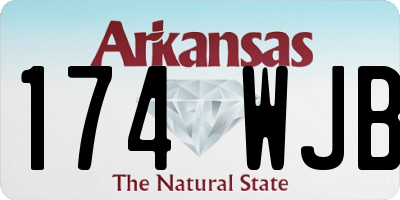AR license plate 174WJB
