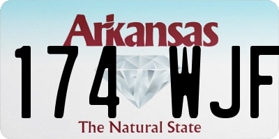 AR license plate 174WJF
