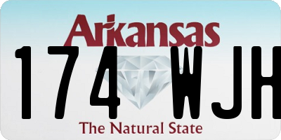 AR license plate 174WJH