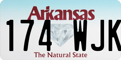AR license plate 174WJK