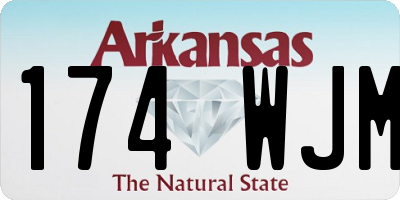 AR license plate 174WJM
