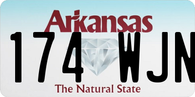 AR license plate 174WJN