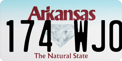 AR license plate 174WJO