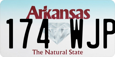 AR license plate 174WJP