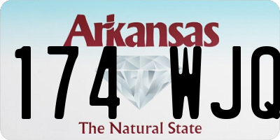 AR license plate 174WJQ