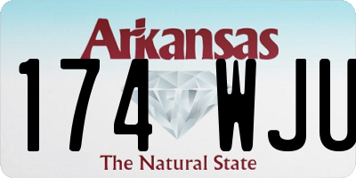 AR license plate 174WJU