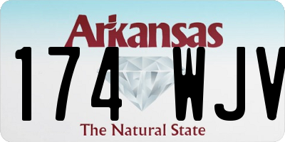 AR license plate 174WJV
