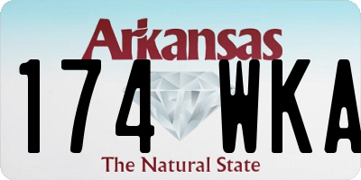 AR license plate 174WKA