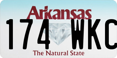 AR license plate 174WKC