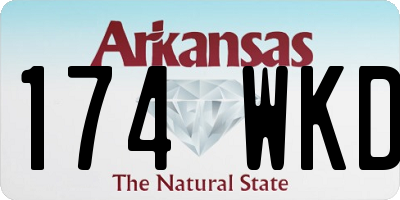 AR license plate 174WKD