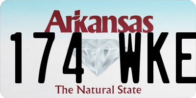 AR license plate 174WKE