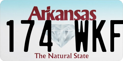 AR license plate 174WKF