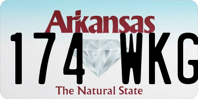 AR license plate 174WKG